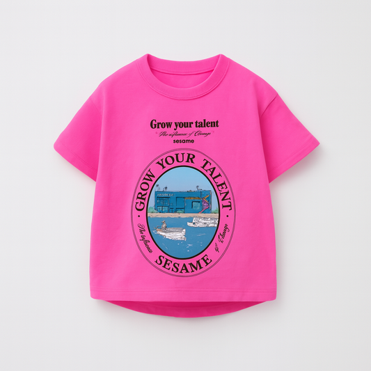 Camiseta Grow Your Team Fucsia KID