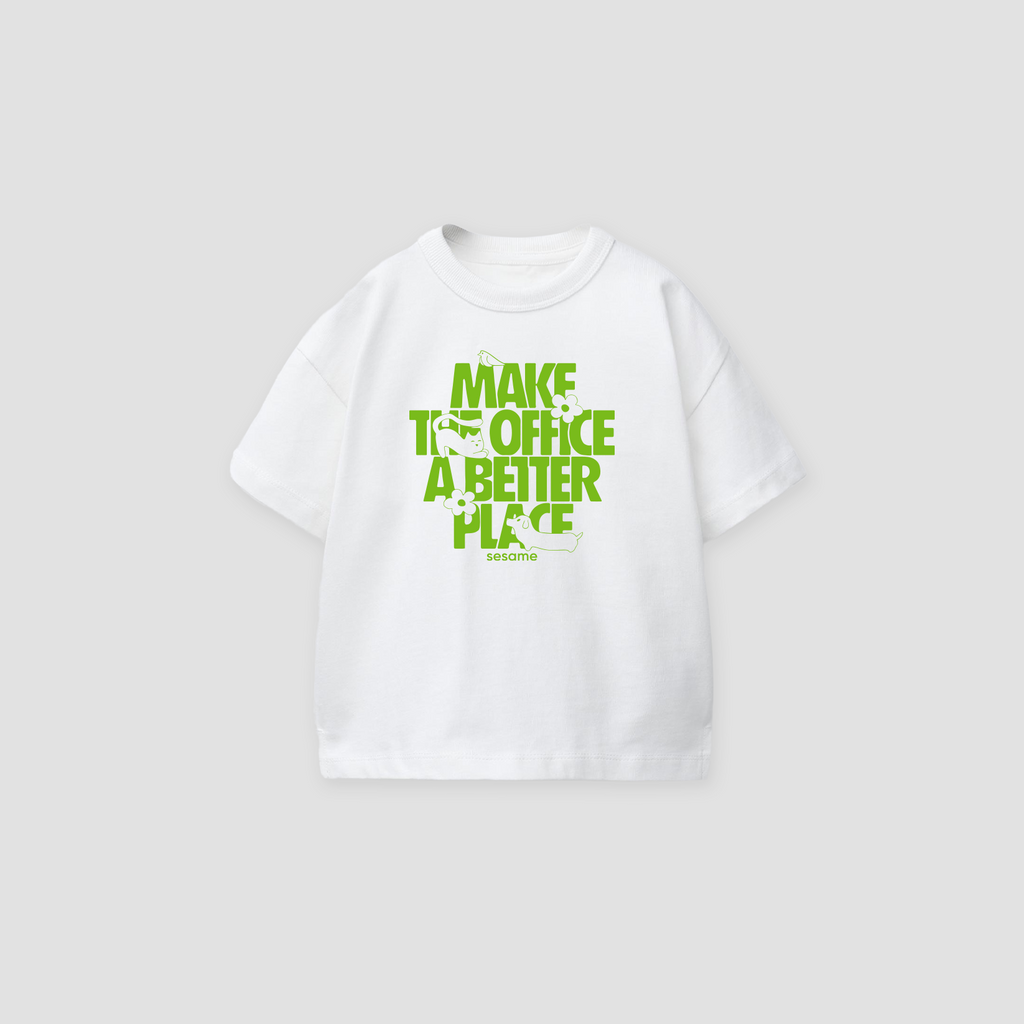 Camiseta Office Better Verde KID
